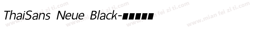ThaiSans Neue Black字体转换